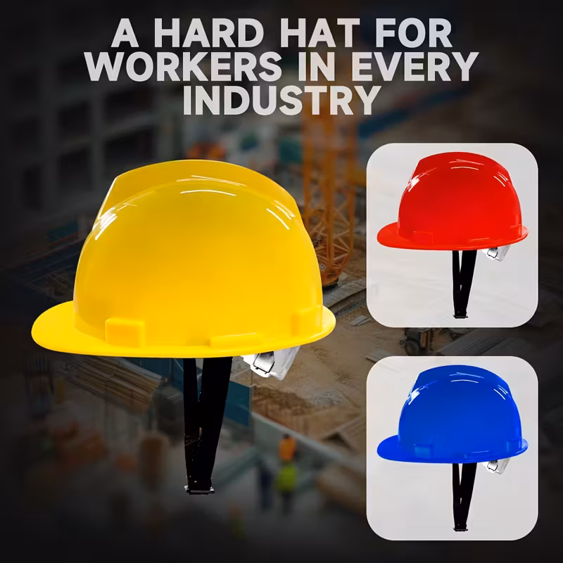 Industrial Safety Helmet – HDPE – Adjustable Suspension – Yellow